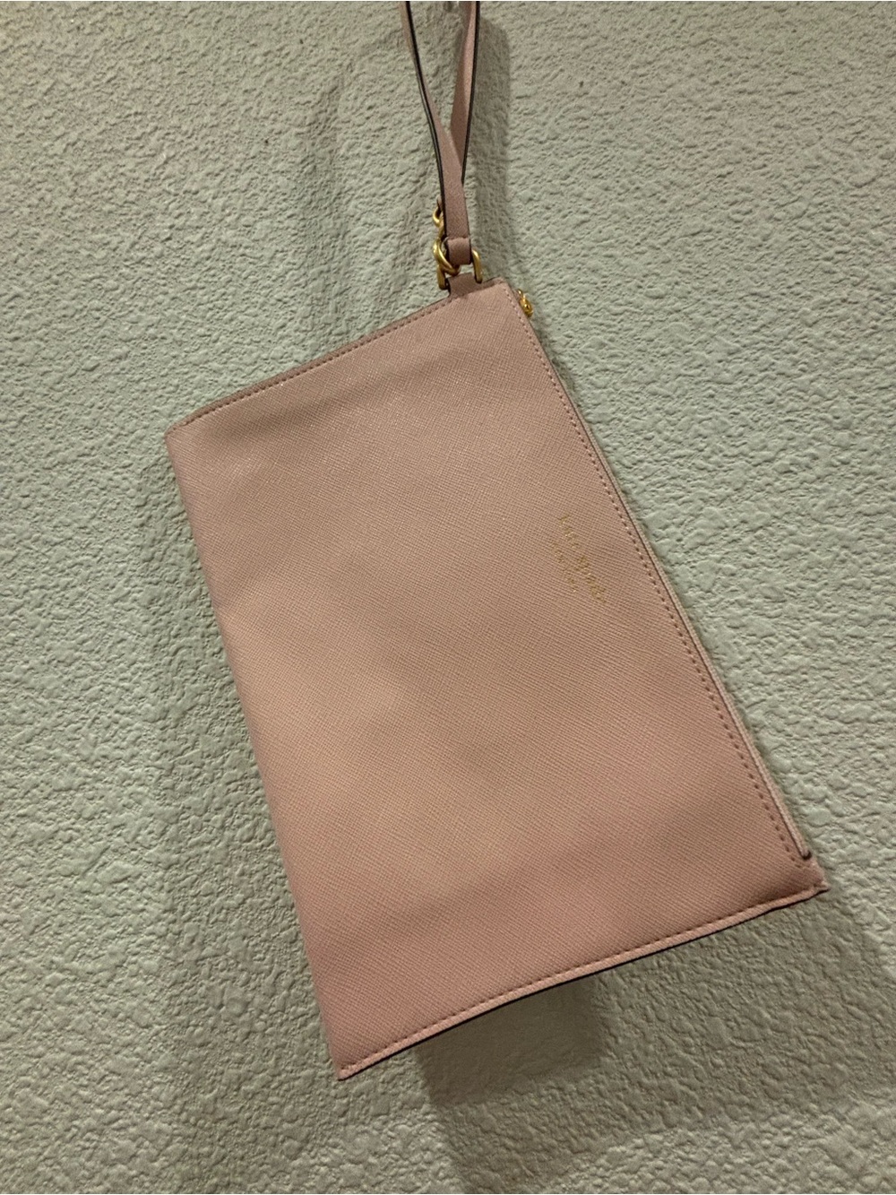 kate spade Pale Blush Pink Wristlet Clutch with Gold Accent